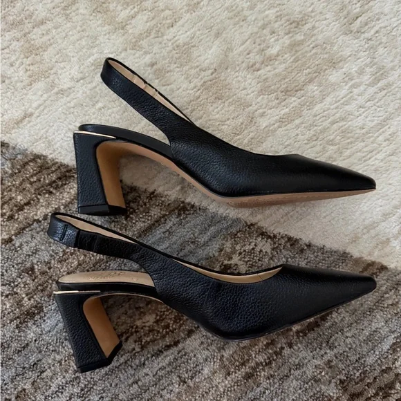 Vince Camuto Black Slingback Heels - Picture 3 of 6